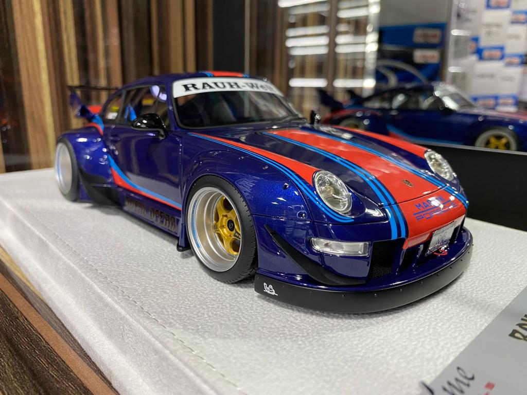 1/18 Diecast Porsche RWB Royale Ocean Blue FuelMe Scale Model Car