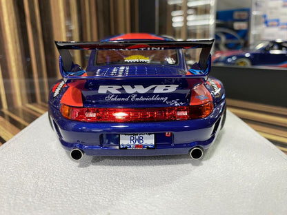 1/18 Diecast Porsche RWB Royale Ocean Blue FuelMe Scale Model Car