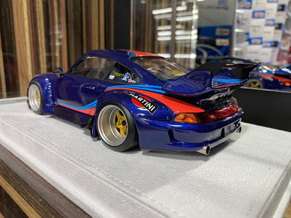 1/18 Diecast Porsche RWB Royale Ocean Blue FuelMe Scale Model Car