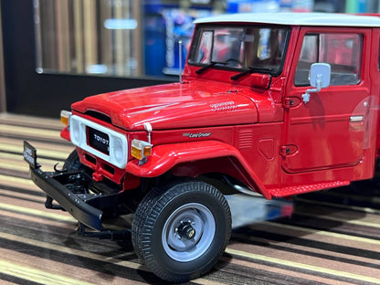 1/18 Diecast Toyota Land Cruiser 40 Pickup Red Kyosho Scale Model Car
