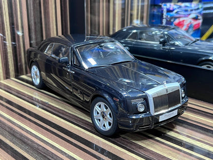 1/18 Diecast Rolls-Royce Phantom Coupe Dark Grey Kyosho Scale Model Car