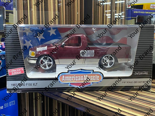 1/18 Diecast Ford F-150 XLT 1997 Maroon Ertl Collectibles Scale Model Car