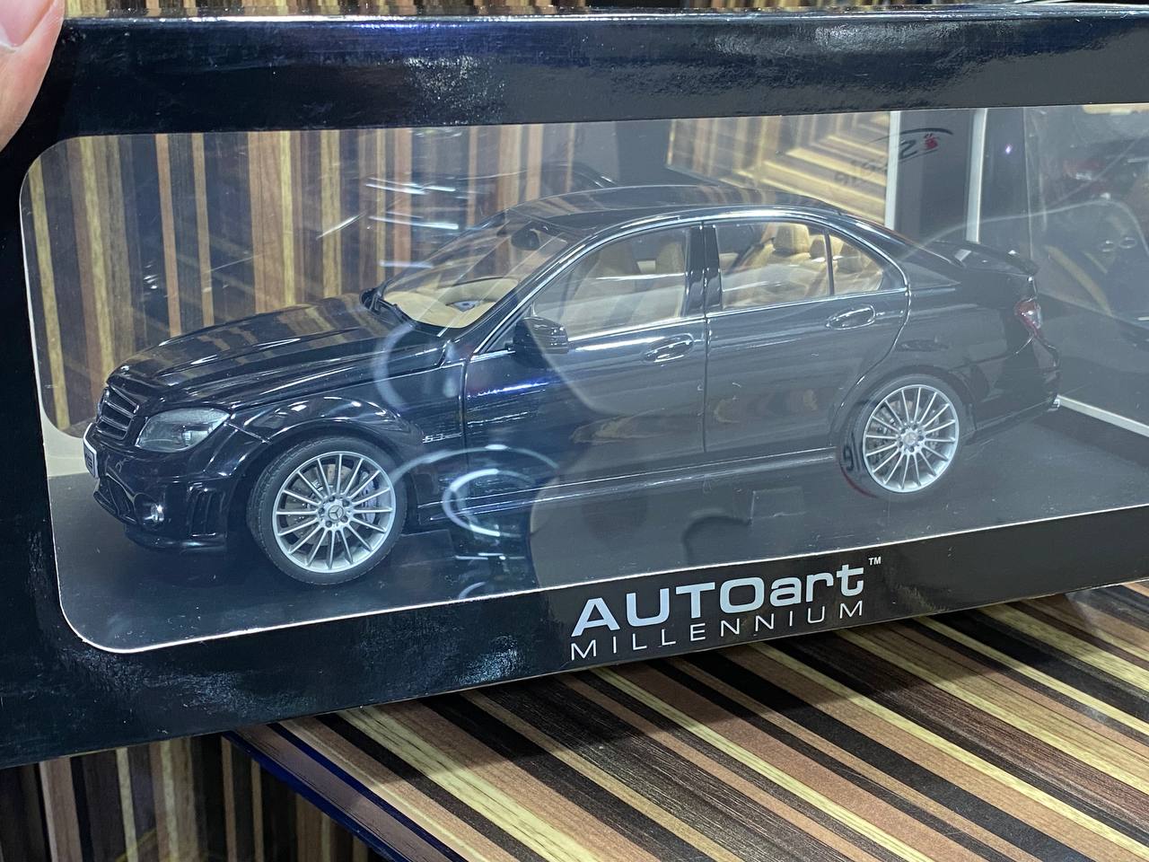 1/18 Diecast Mercedes-Benz C63 AMG Black AUTOart Scale Model Car