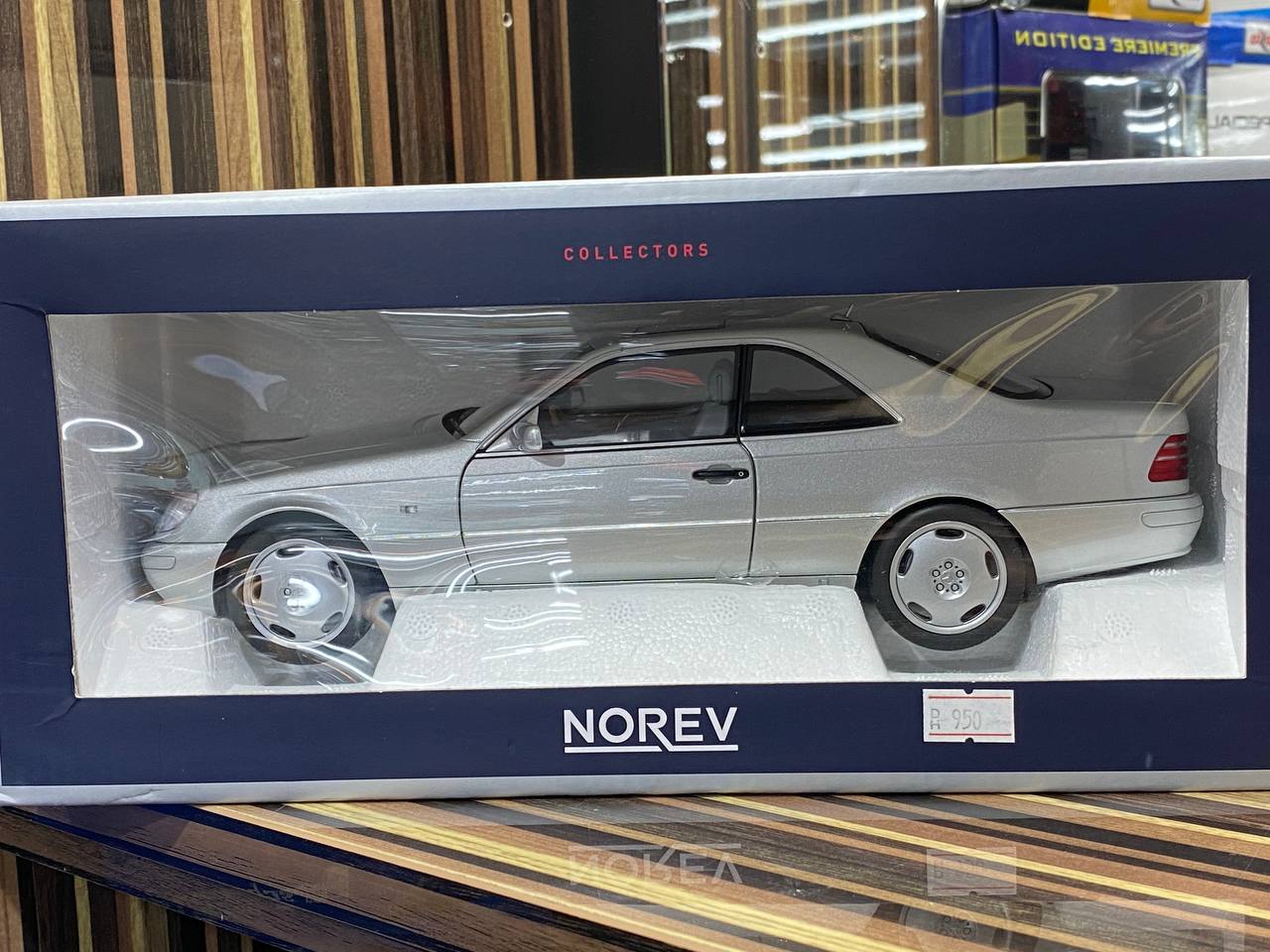 1/18 Diecast Mercedes-Benz CL600 Coupe Silver Norev Scale Model Car