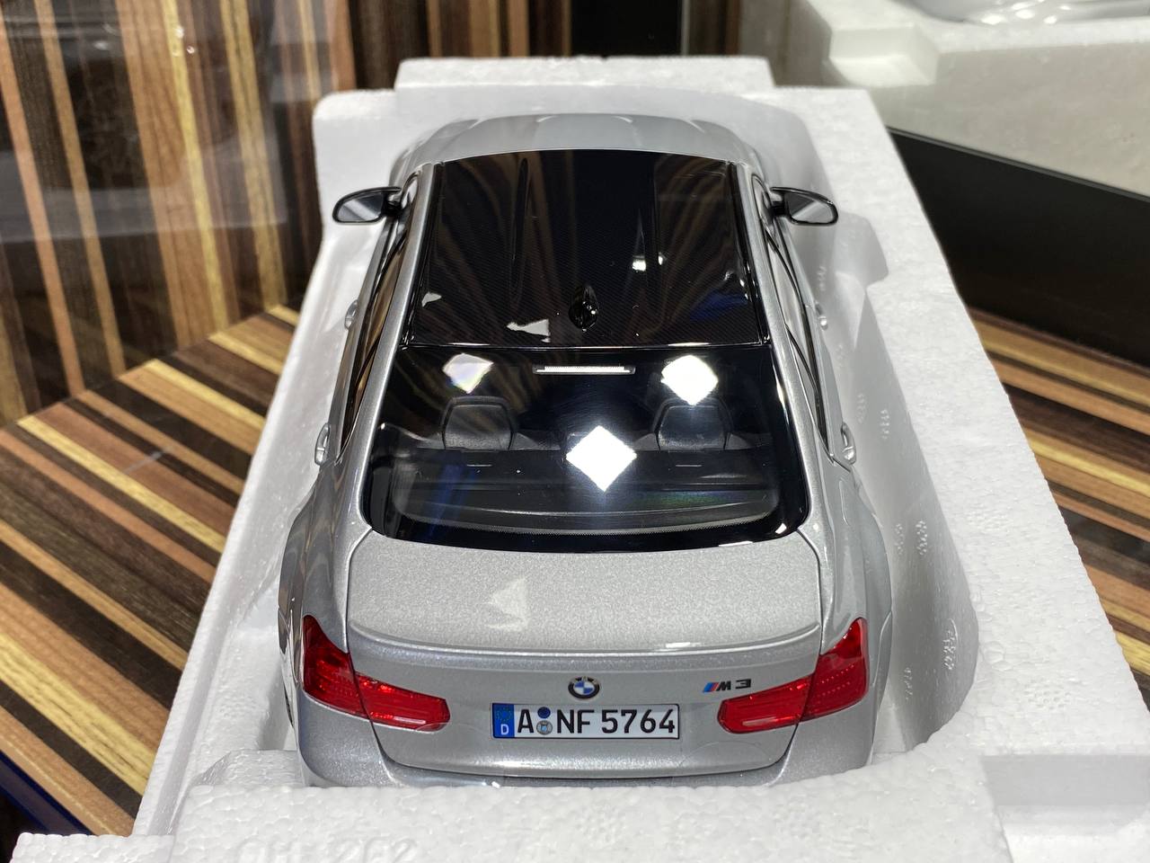 1/18 Diecast BMW M3 Competition Silver Norev Scale Model Car