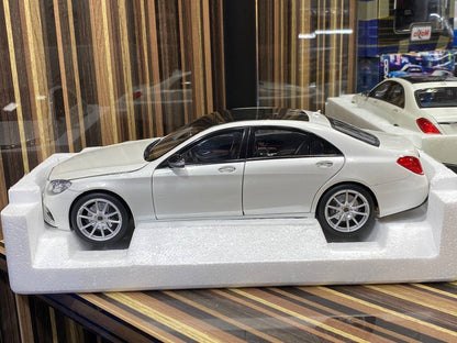 1/18 Diecast Mercedes-Benz S-Class AMG Line 2018  White Norev Scale Model Car