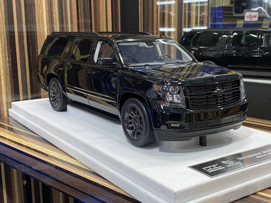 1/18 Resin Chevrolet Suburban Tahoe Black Model Car by V-A