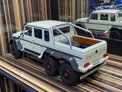 1/18 Diecast Mercedes-Benz G-63 AMG 6x6 White AUTOart Scale Model Car