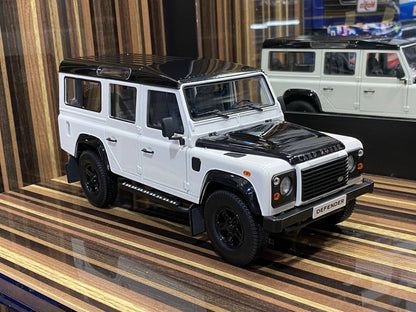 1/18 Diecast Land Rover Defender 110 White Century Dragon Scale Model Car