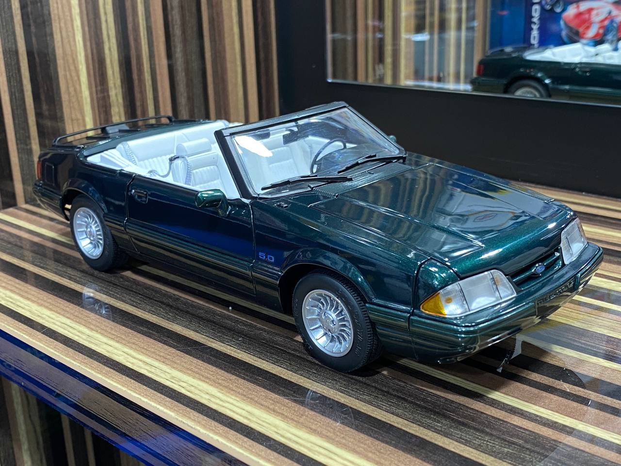 1/18 Diecast Ford Mustang LX Dark Green Minature car by GMP