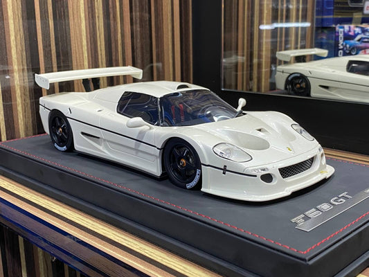 1/18 Diecast Miniature Ferrari F50 GT White Autobarn Model Car