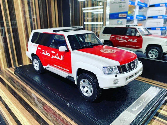 1/18 Diecast Nissan Patrol Safari Y61 Custom Red & White IVY Models Scale Model Car