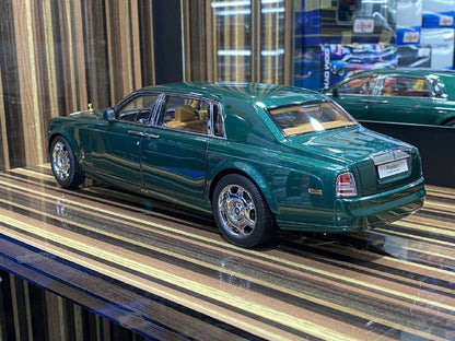 1/18 Diecast Rolls-Royce Phantom EWB Green Kyosho Scale Model Car