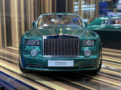 1/18 Diecast Rolls-Royce Phantom EWB Green Kyosho Scale Model Car