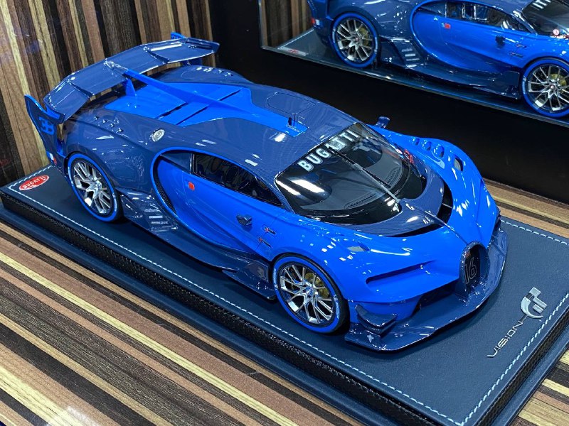 1/18 Resin Bugatti Vision GT Blue Model Car by MR Collection