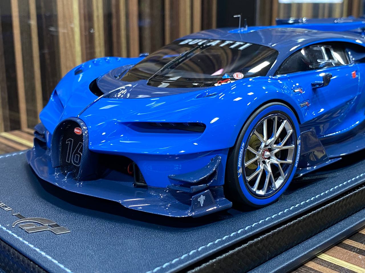 1/18 Resin Bugatti Vision GT Blue Model Car by MR Collection