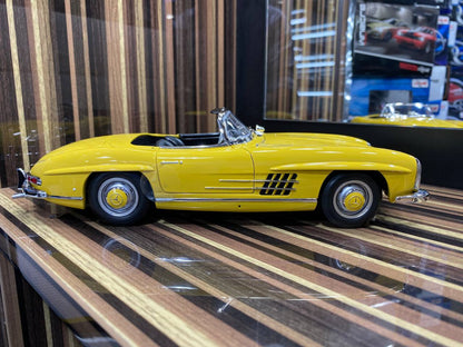 1/18 Diecast Mercedes-Benz 300SL Roadster W198 II Yellow Norev Scale Model Car