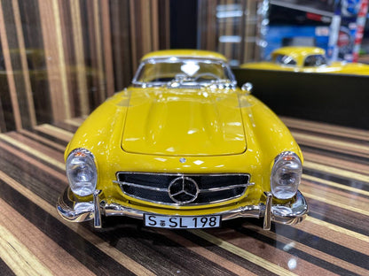 1/18 Diecast Mercedes-Benz 300SL Roadster W198 II Yellow Norev Scale Model Car