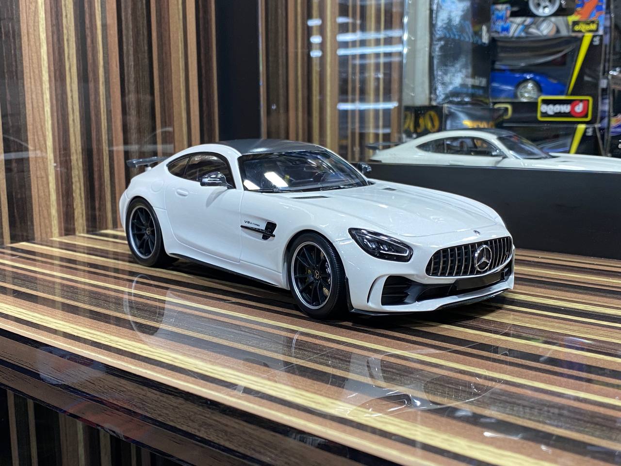 1/18 Resin Mercedes-Benz AMG GTR White by Minichamps