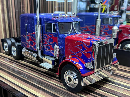 1/18 KK Scale Peterbilt 359 1967 Transformers Red & Blue Model Car