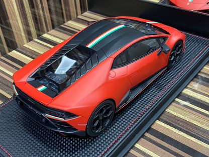 1/18 Resin Lamborghini Huracan EVO Orange Model car by MR