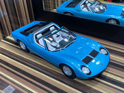 1/18 Diecast Lamborghini Miura Roadster Blue GT Spirit Scale Model Car