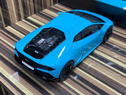 1/18 Diecast Lamborghini Huracan EVO Blue AutoArt Scale Model Car