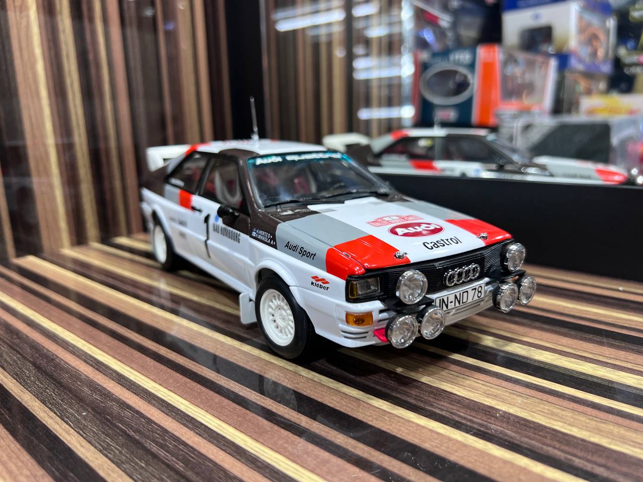 1/18 Audi Quattro Rally 1982 Monte Carlo White Sun Star Model Car