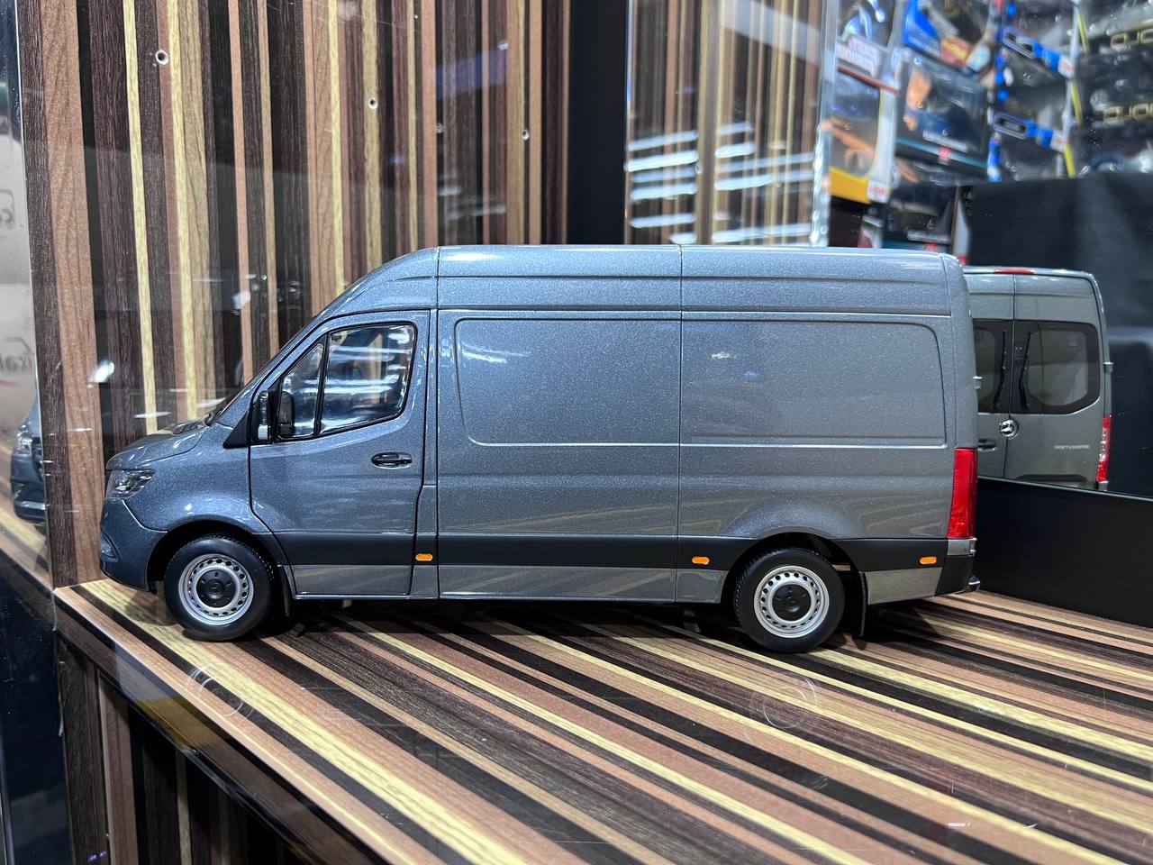 1/18 Diecast Mercedes-Benz Sprinter Grey Norev Scale Model Car