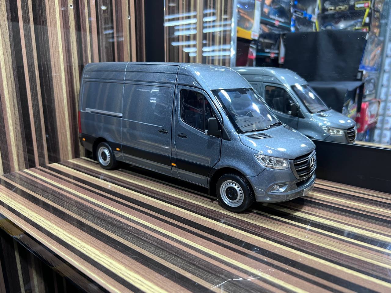 1/18 Diecast Mercedes-Benz Sprinter Grey Norev Scale Model Car