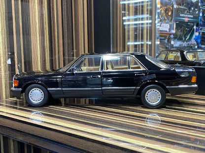 1/18 Diecast Mercedes-Benz 560 SEL 1989 Black Norev Scale Model Car