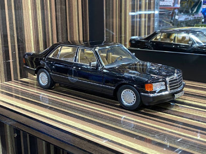 1/18 Diecast Mercedes-Benz 560 SEL 1989 Black Norev Scale Model Car