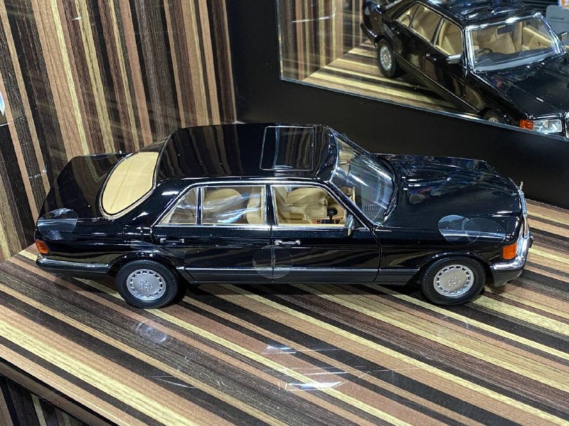 1/18 Diecast Mercedes-Benz 560 SEL 1989 Black Norev Scale Model Car