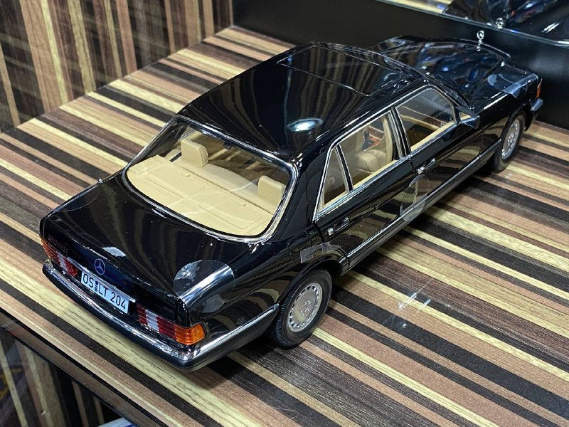 1/18 Diecast Mercedes-Benz 560 SEL 1989 Black Norev Scale Model Car