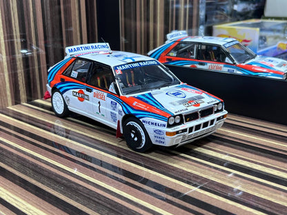 1/18 Diecast Lancia Delta HF Integrale 1992 Sanremo #1 Kyosho Scale Model Car