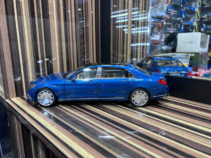 1/18 Diecast Mercedes-Maybach S 650 2019 Blue Norev Scale Model Car