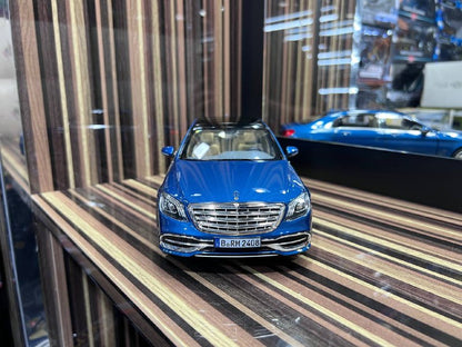 1/18 Diecast Mercedes-Maybach S 650 2019 Blue Norev Scale Model Car