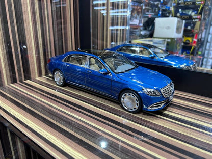 1/18 Diecast Mercedes-Maybach S 650 2019 Blue Norev Scale Model Car