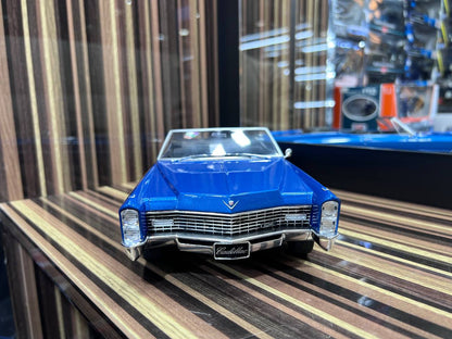 1/18 Resin Cadillac DeVille 1967 Blue Model Car by KK Models