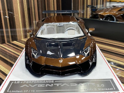 1/18 Resin Lamborghini Aventador LB Performance Brown Model Car by Davis & Giovanni