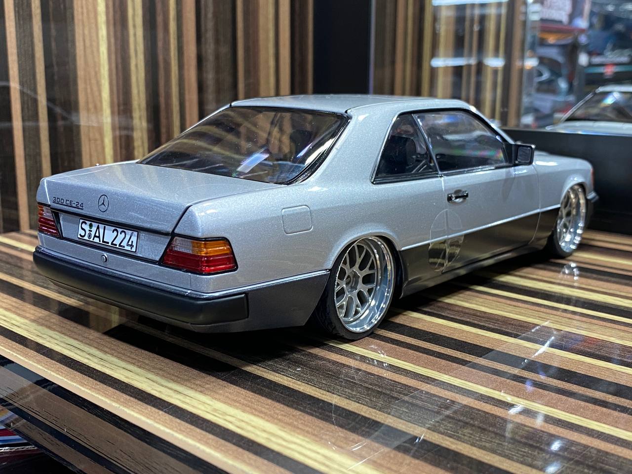 1/18 Diecast Mercedes-Benz 300 CE-24 Coupe Silver Norev Scale Model Car