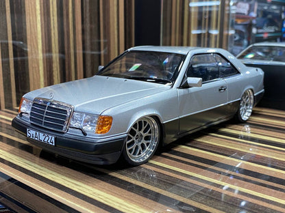 1/18 Diecast Mercedes-Benz 300 CE-24 Coupe Silver Norev Scale Model Car