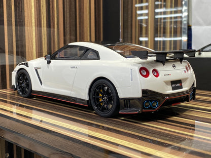 1/18 Diecast Nissan GT-R R35 Nismo White Kyosho Samurai Scale Model Car