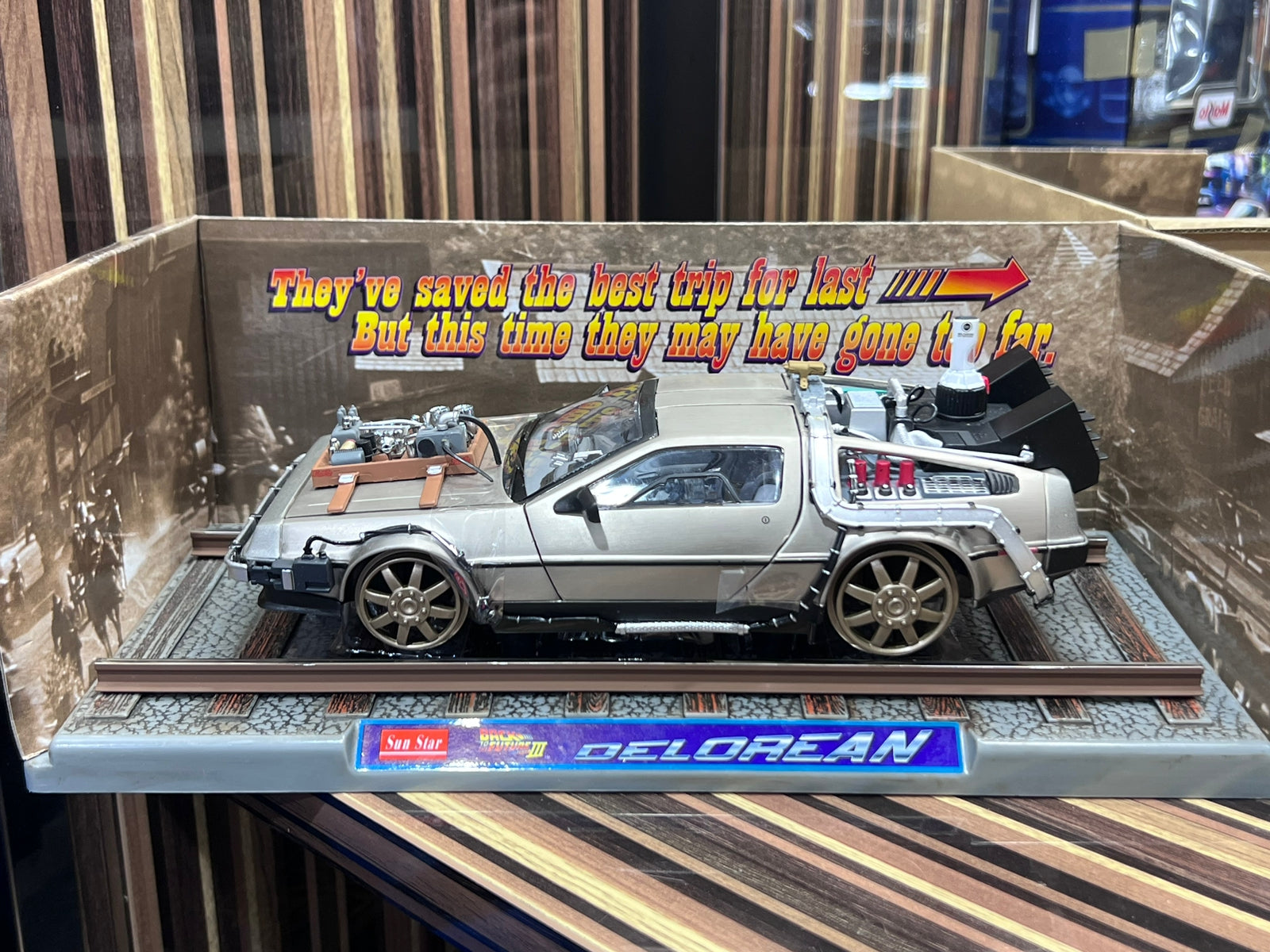 1/18 Diecast DMC De Lorean LK Time Silver Miniature car Machine Sun Star